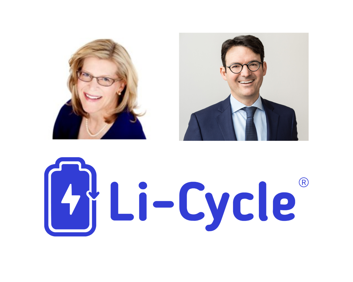 Li-Cycle leadership: Lauren Choate and Carl DeLuca