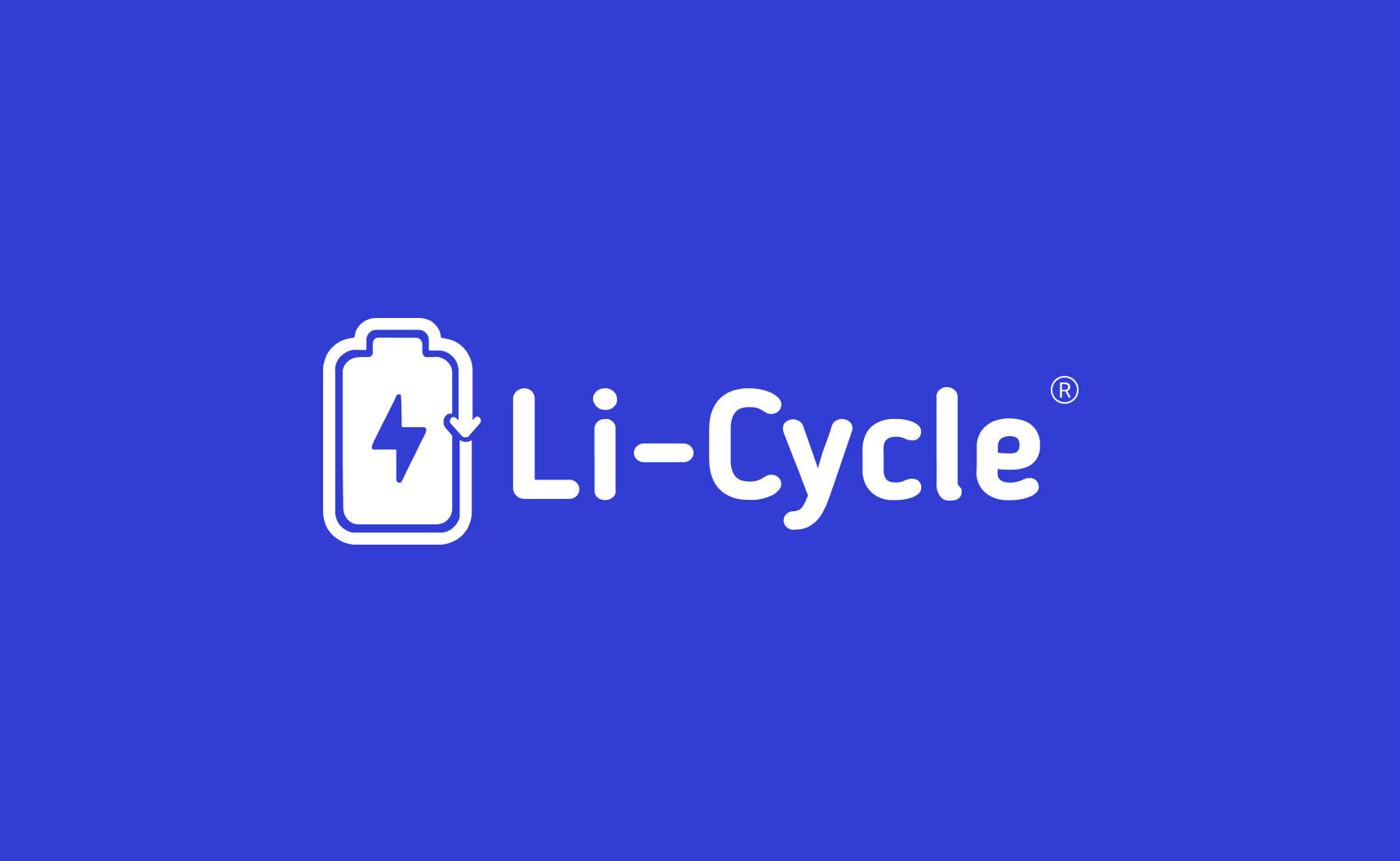 White Li-Cycle logo on blue background