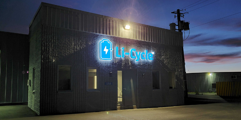 Li-Cycle facility- outside at night