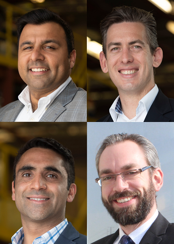 Headshorts from top left going clockwise: Ajay Kochhar, Tim Johnston, Chris Biederman and Kunal Phalpher.