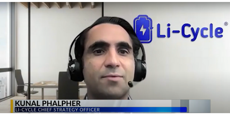 Screen capture of Kunal Phalpher on a broadcast interview with WKBN27