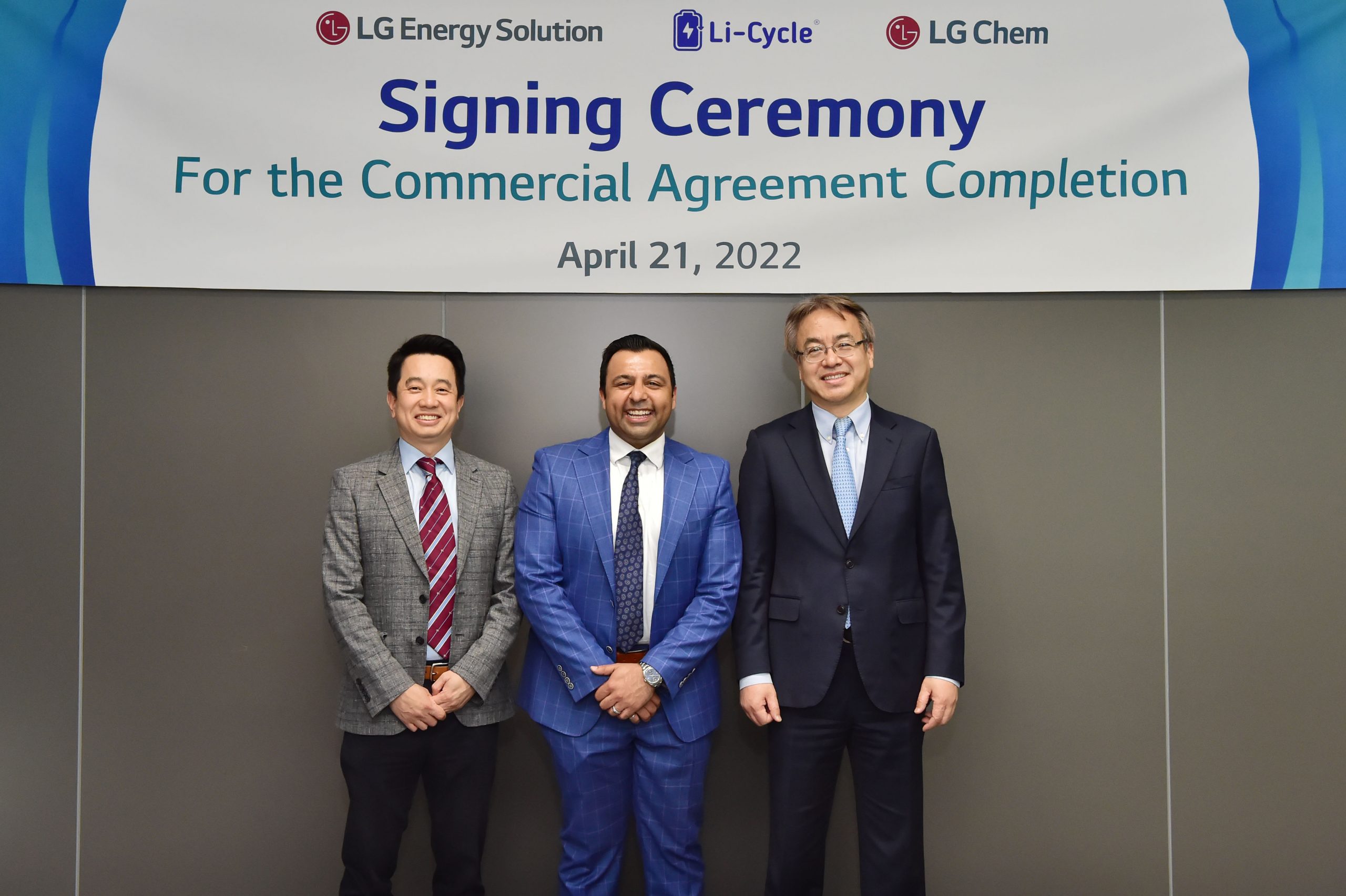 Signing cermony with LG Chem and LG Energy