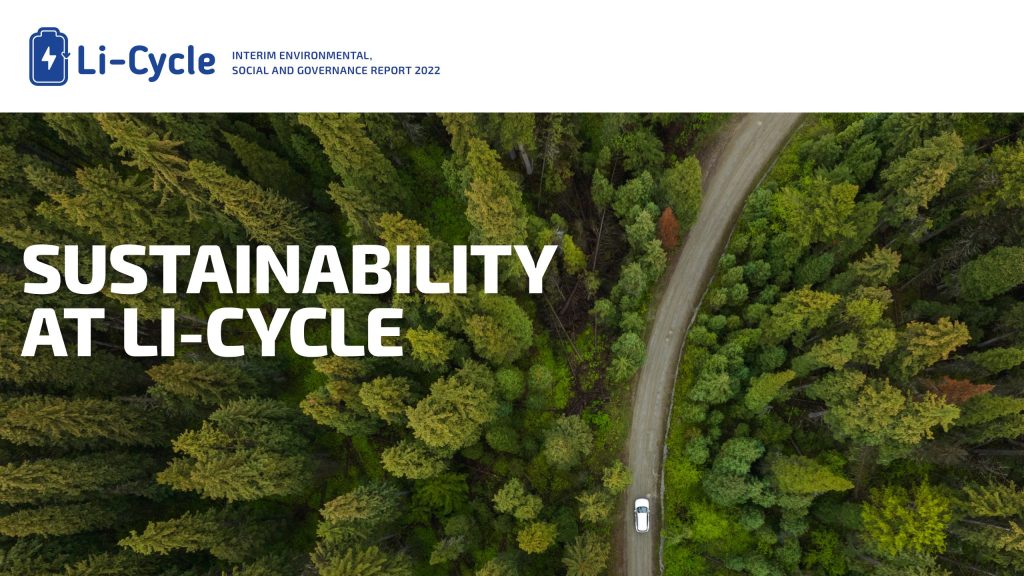Sustainability at Li-Cycle